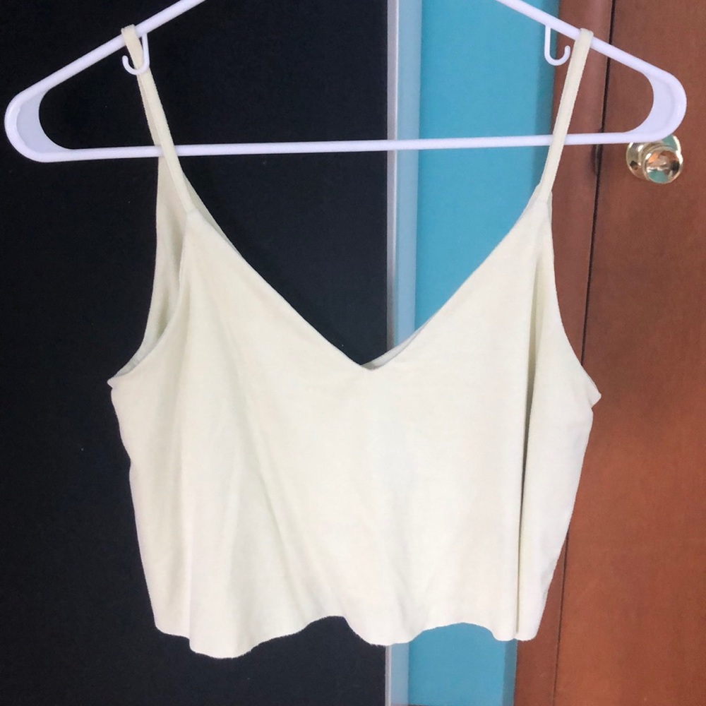 Suede crop top